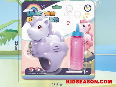 Unicorn Bubble Gun – Automatic Pink Light-Up Bubble Blower Toy