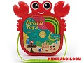 SUMMER OUTDOOR PLAY CRAB FOLDING BUCKET WITH TOOLS SAND BEACH TOY