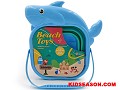 SUMMER OUTDOOR PLAY SHARK FOLDING BUCKET WITH TOOLS SAND BEACH TOY