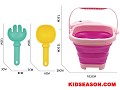 3PCS SUMMER OUTDOOR PLAY UNICORN FOLDING BUCKET SAND BEACH TOY SET